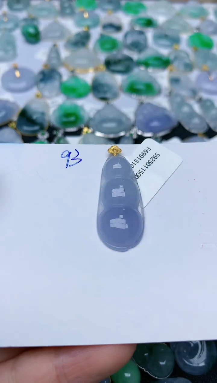 【闪购商品】翡翠颈饰18K金镶嵌天然翡翠A货    