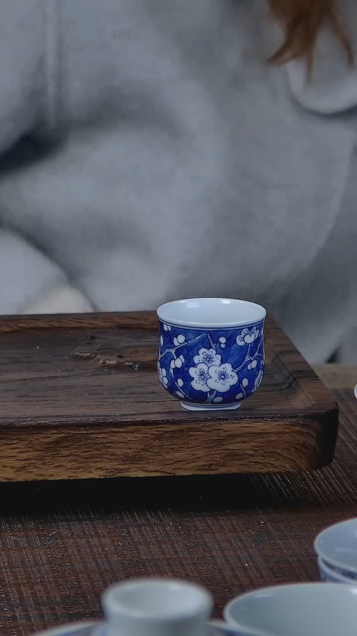 【闪购商品】折葵非器手工手绘冰梅迷你炉式杯   