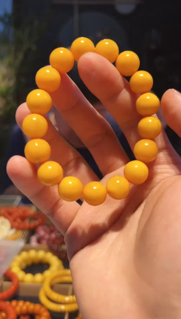 未镶嵌蜜蜡手链单圈