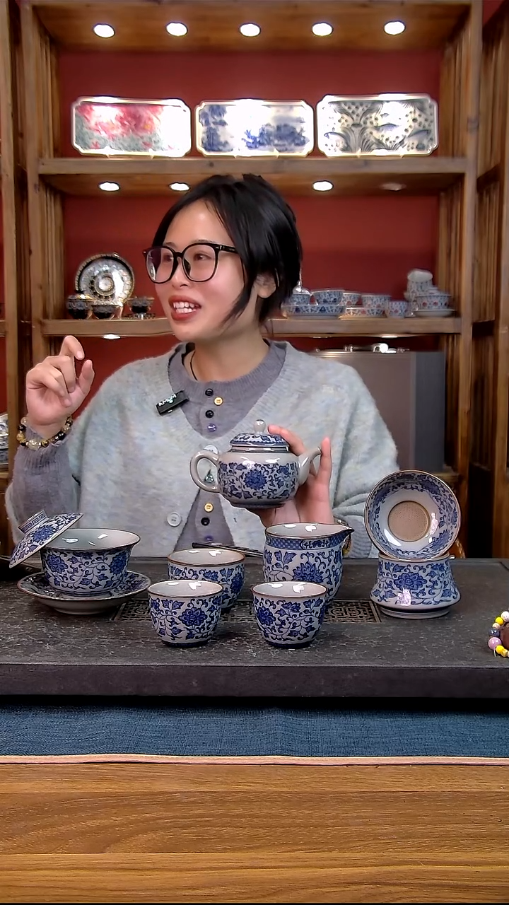 简装家用款7件套 老陶泥开片纹陶瓷茶具