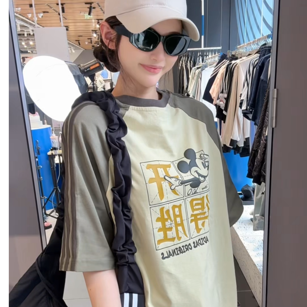 adidas/三叶草迪士尼联名款纯棉运动短袖T恤KU3101 GB