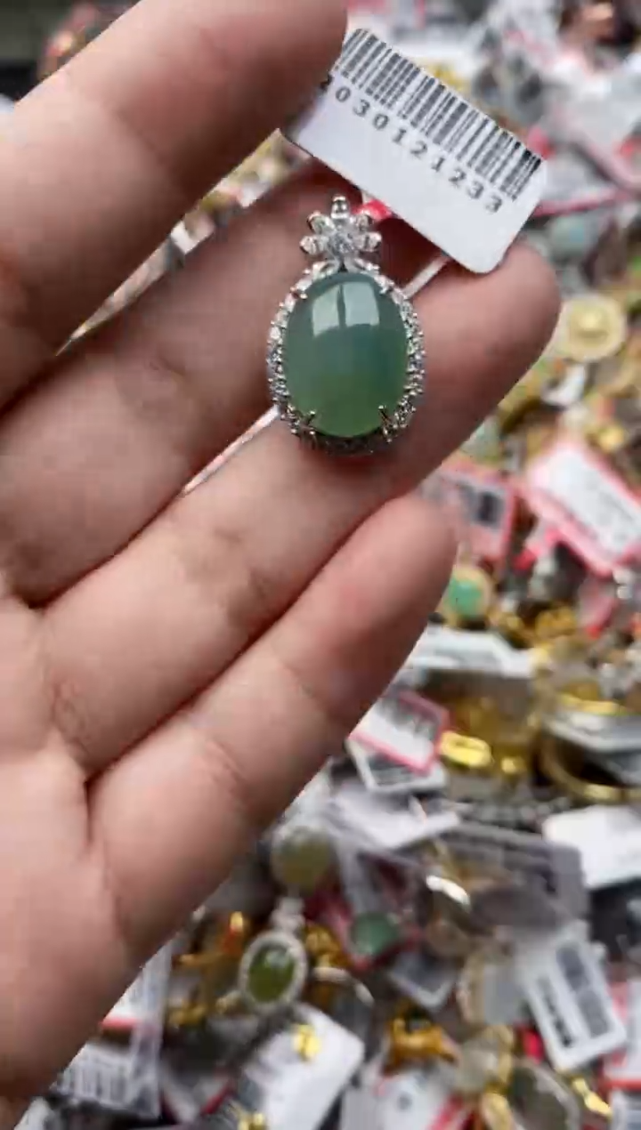 【闪购商品】翡翠戒指银S925镶嵌55555---3