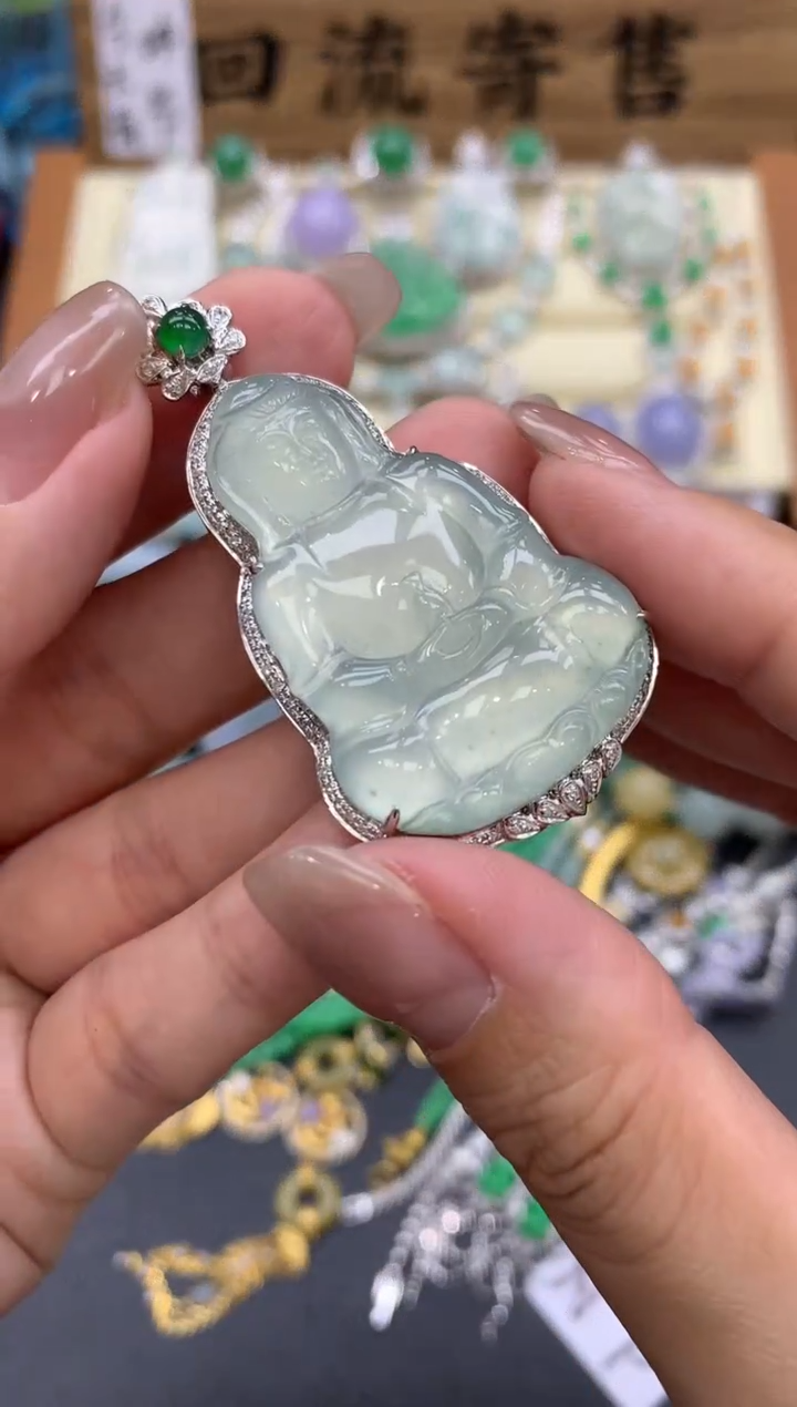 【闪购商品】翡翠颈饰18K金镶嵌244-中国好珍宝