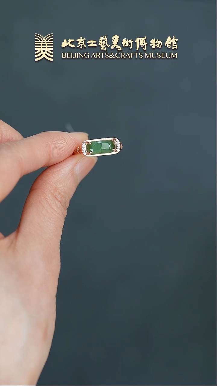 【闪购商品】和田玉戒指银S925镶嵌B0215GMD263碧玉猫眼戒指