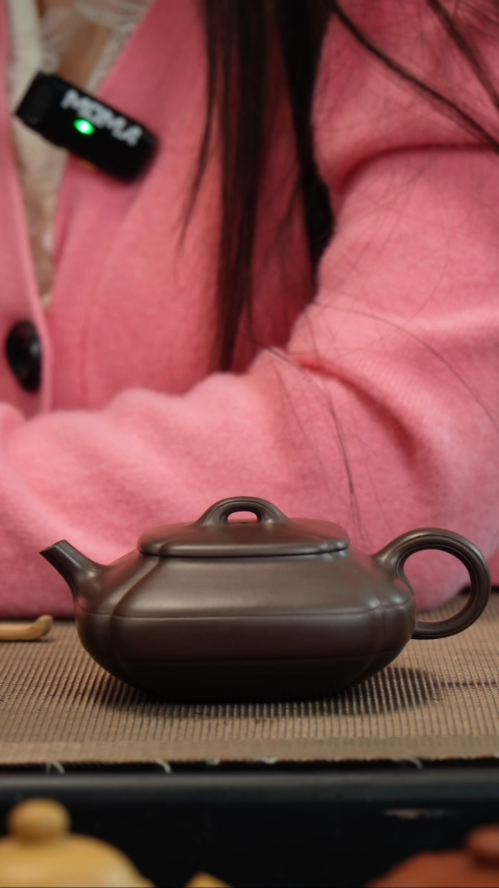 【闪购商品】紫砂茶壶老紫泥四方竹段