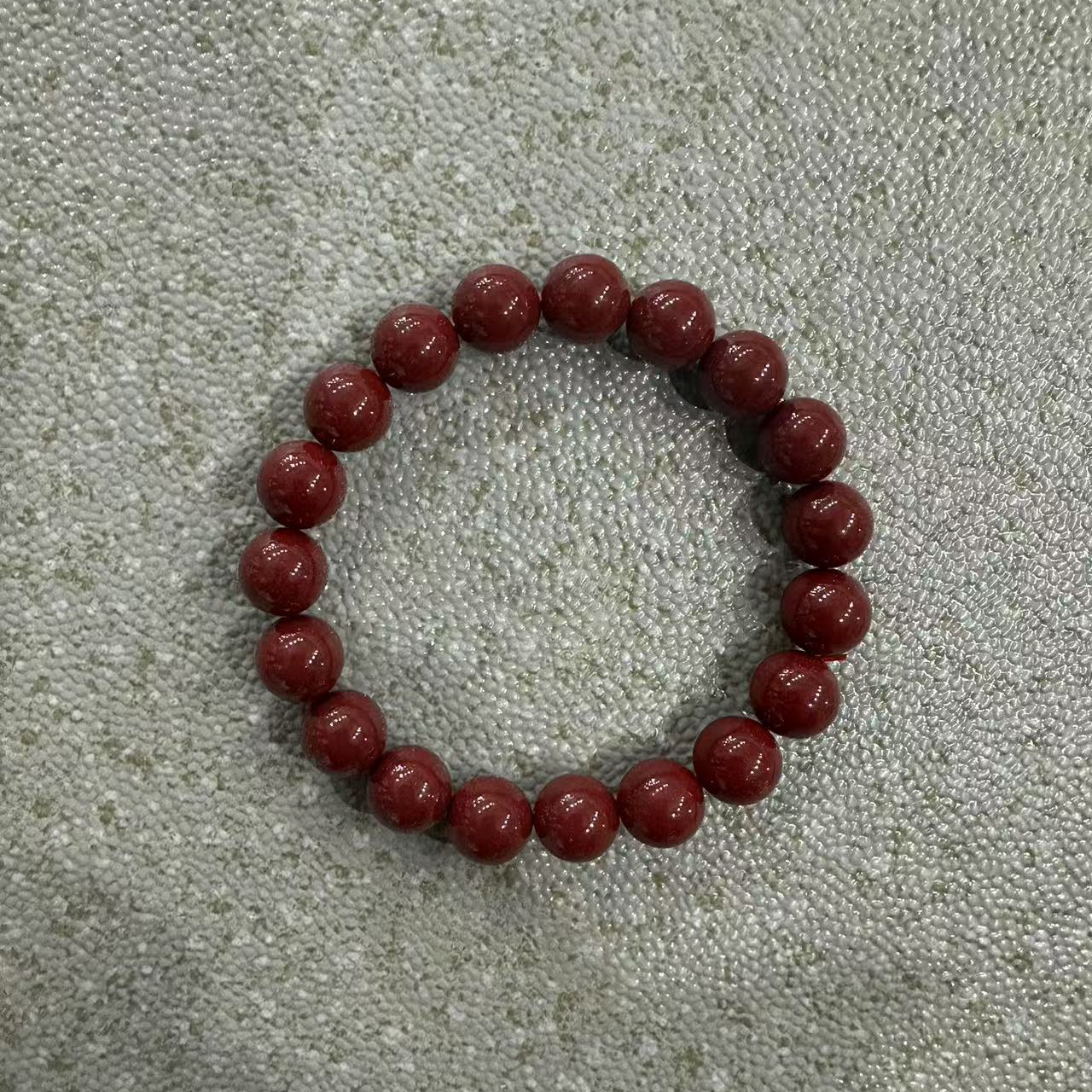 含辰砂工艺品A143 辰砂1.0cm单圈手串 合成