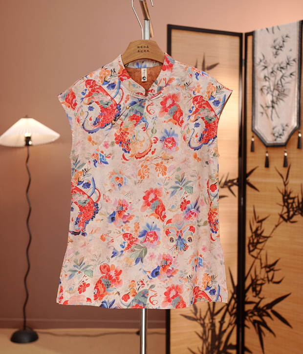 【栖梦】2025夏季新款时尚气质显瘦新中式国风盘扣上衣