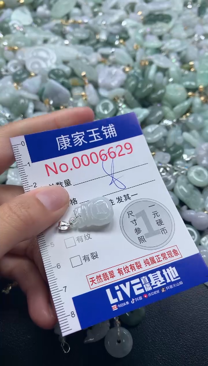 吊坠(不含链)未镶嵌翡翠6629