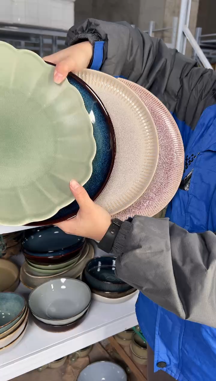 陶瓷外贸尾货瑕疵满20包邮X4 大盘组合