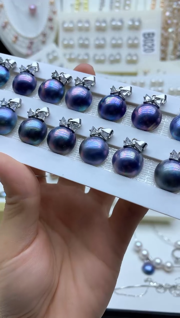 银S925镶嵌拼合珍珠（马贝珠）吊坠(不含链)多样性发其一