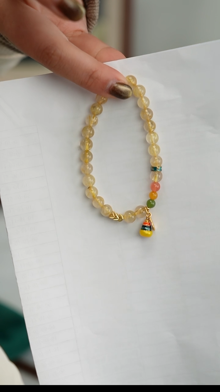 【闪购商品】发晶手串合金金发晶手串 6-7mm