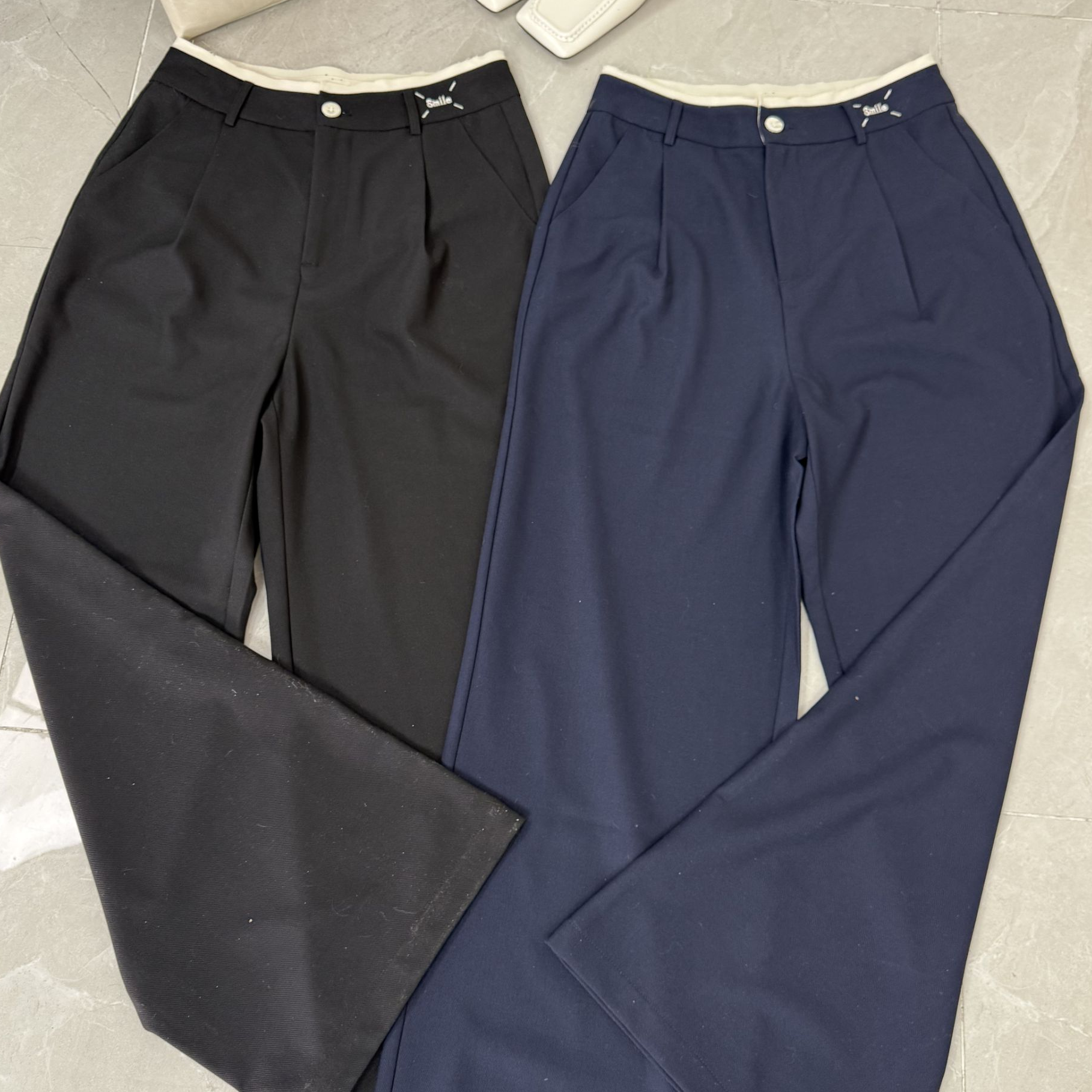 【庄喜儿Original】春季新款简约时尚直筒百搭宽松休闲长裤女HT093