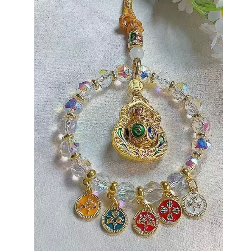 铜合金琉璃吊坠 八宝葫芦无镶嵌