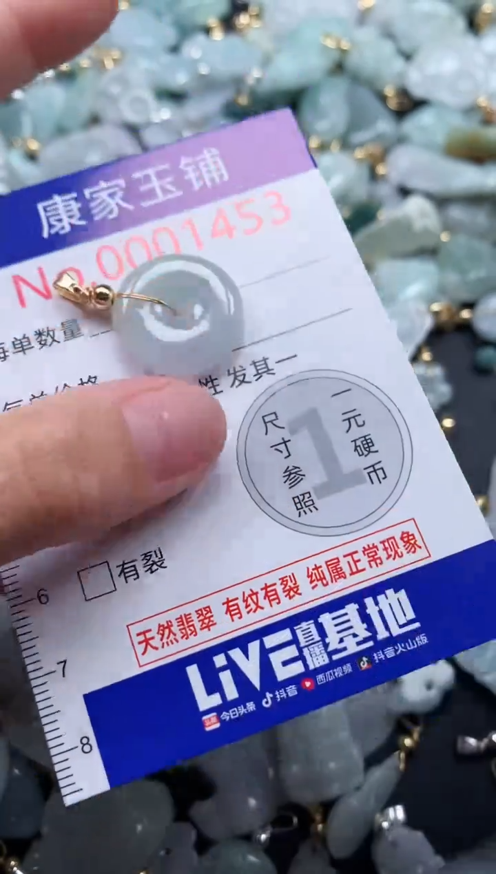 翡翠未镶嵌吊坠(不含链)1453