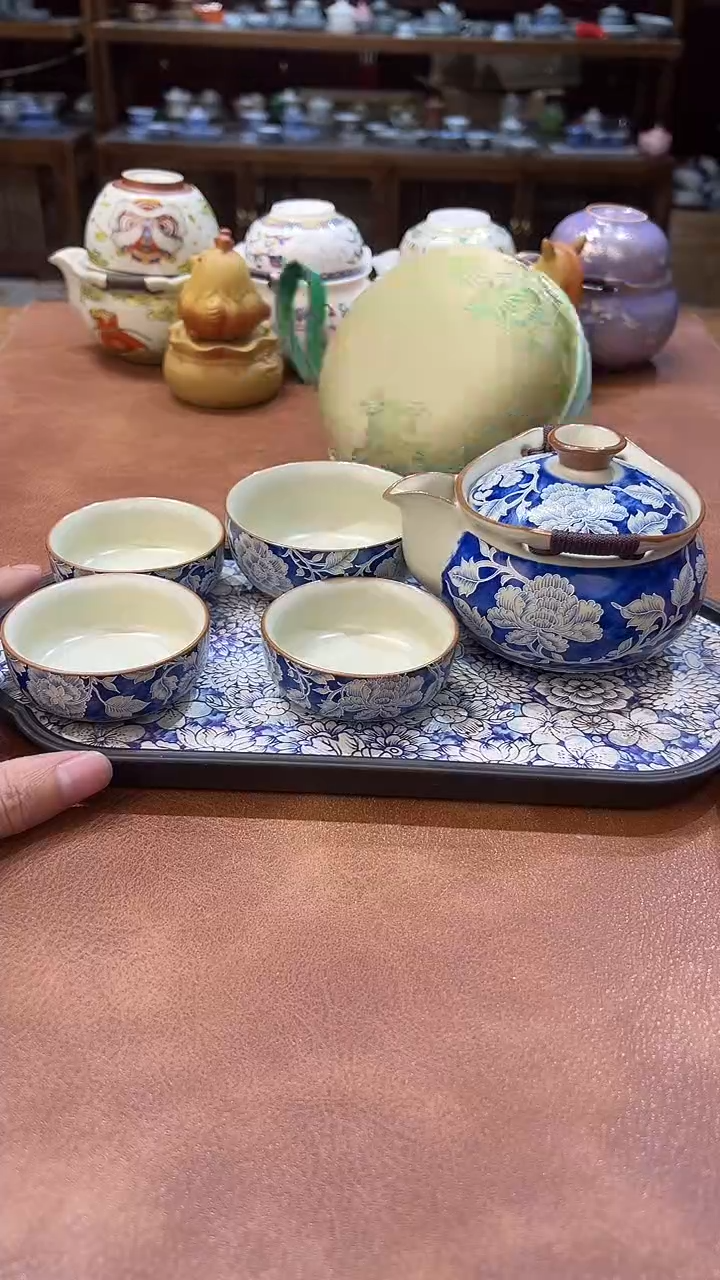 真的很便宜会开片的旅行茶具