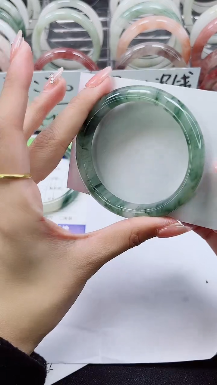 【闪购商品】石英质玉手镯合金A206-55/56