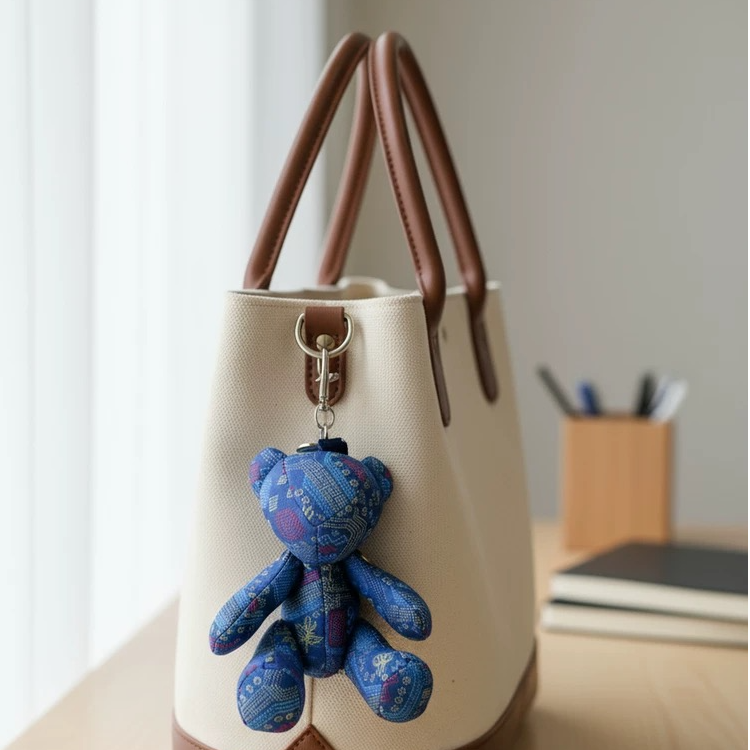 【壮锦印象】广西壮锦迷你熊包包挂件小巧民族特色手工非遗
