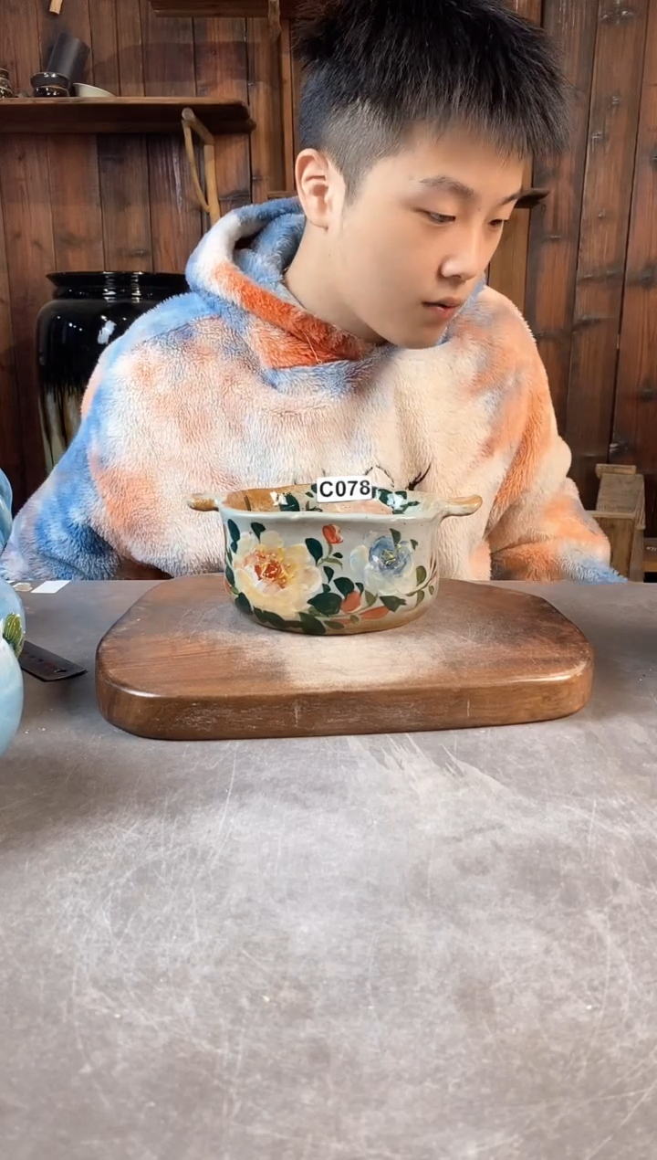 碗078，手工手绘，超值陶瓷