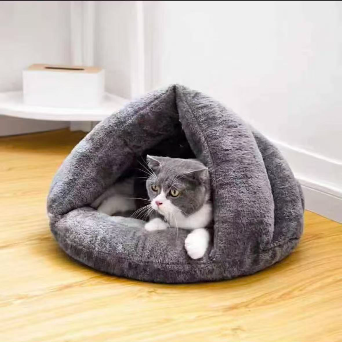 猫窝狗窝加厚通用冬季保暖睡眠窝拖鞋式中小型宠物适用