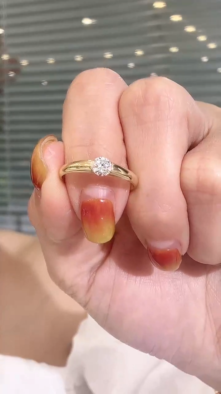 18K金镶嵌戒指/指环钻石40 戒指（拍下备注圈口）