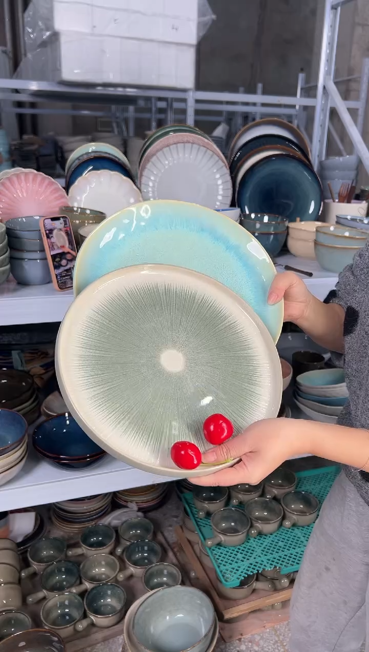 陶瓷外贸尾货瑕疵满20包邮X2大盘