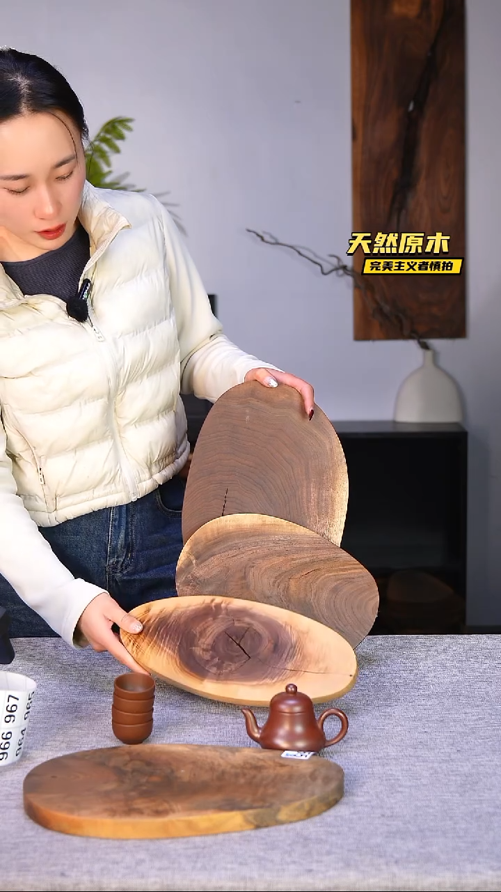 木北美黑胡桃原木.干裂疤结不属于商品质量问题完美主义者慎拍