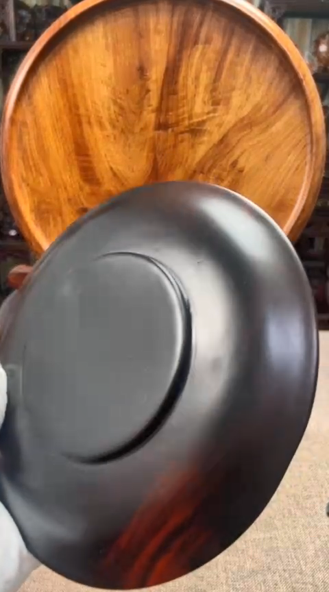 【闪购商品】交趾黄檀（大红酸枝）木艺酸枝木碟