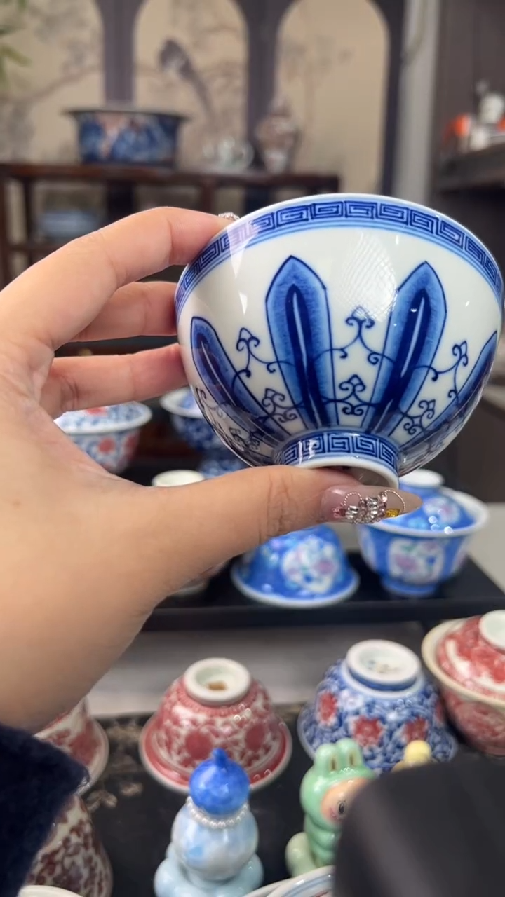 瓷片景德镇毛仔柴窑杯