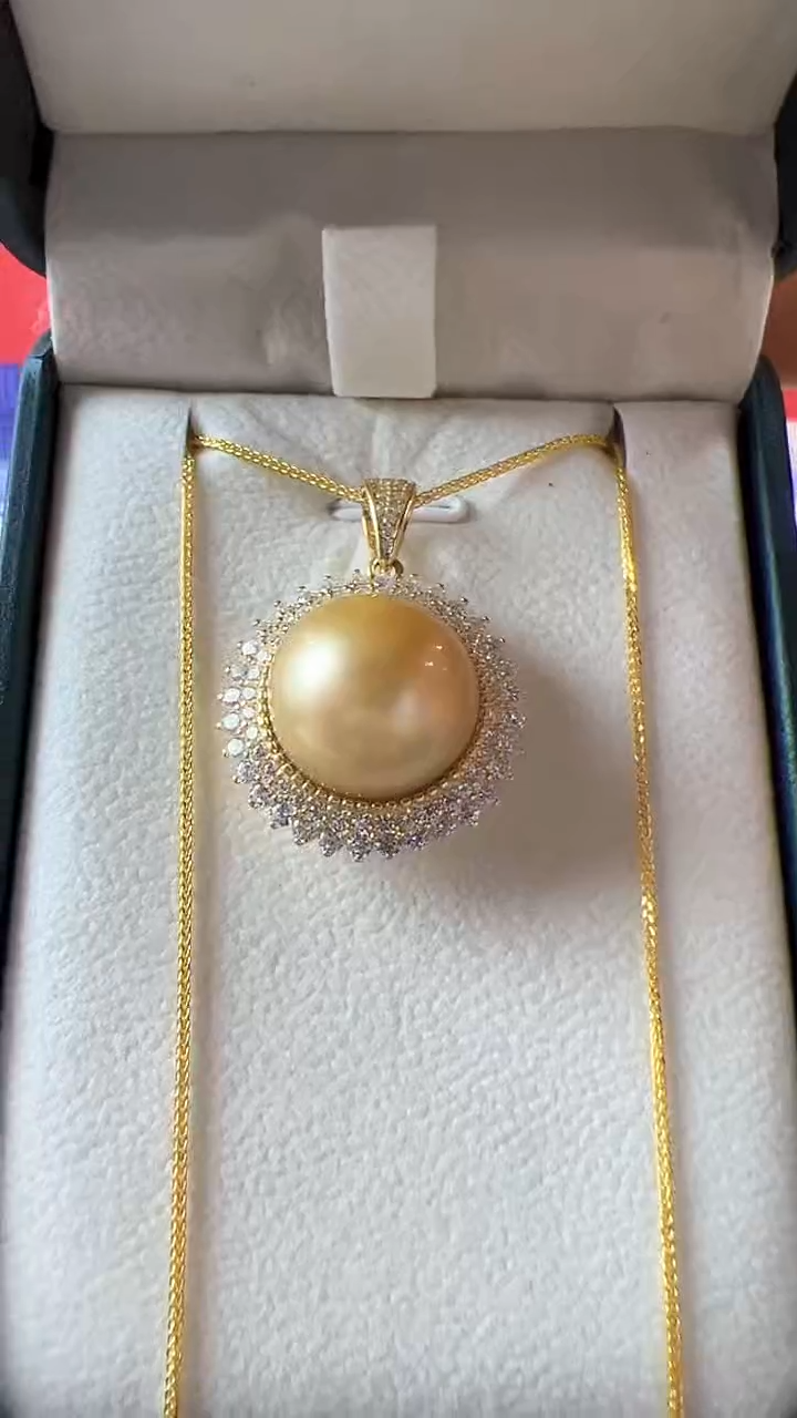 【闪购商品】海水珍珠吊坠(赠链)未镶嵌太阳花金龙王吊坠