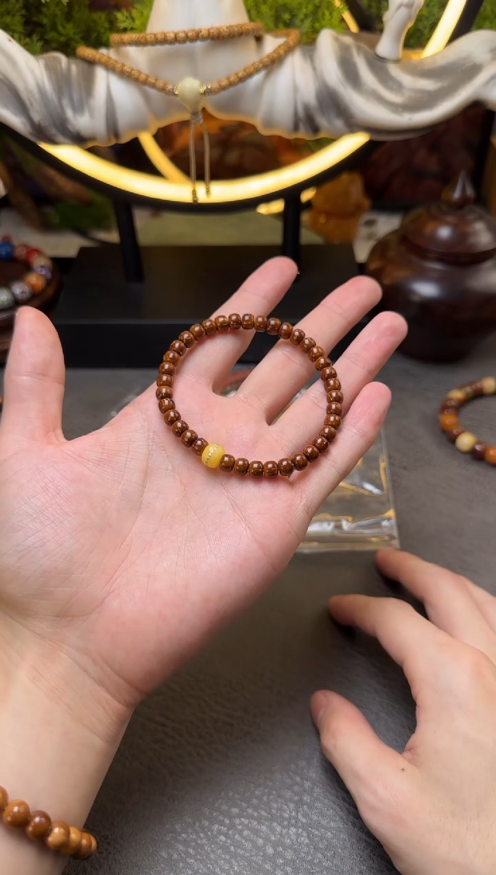 手串紫金鼠紫金鼠实心精工柠檬黄