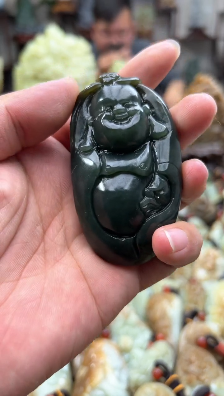 和田玉未镶嵌把件1