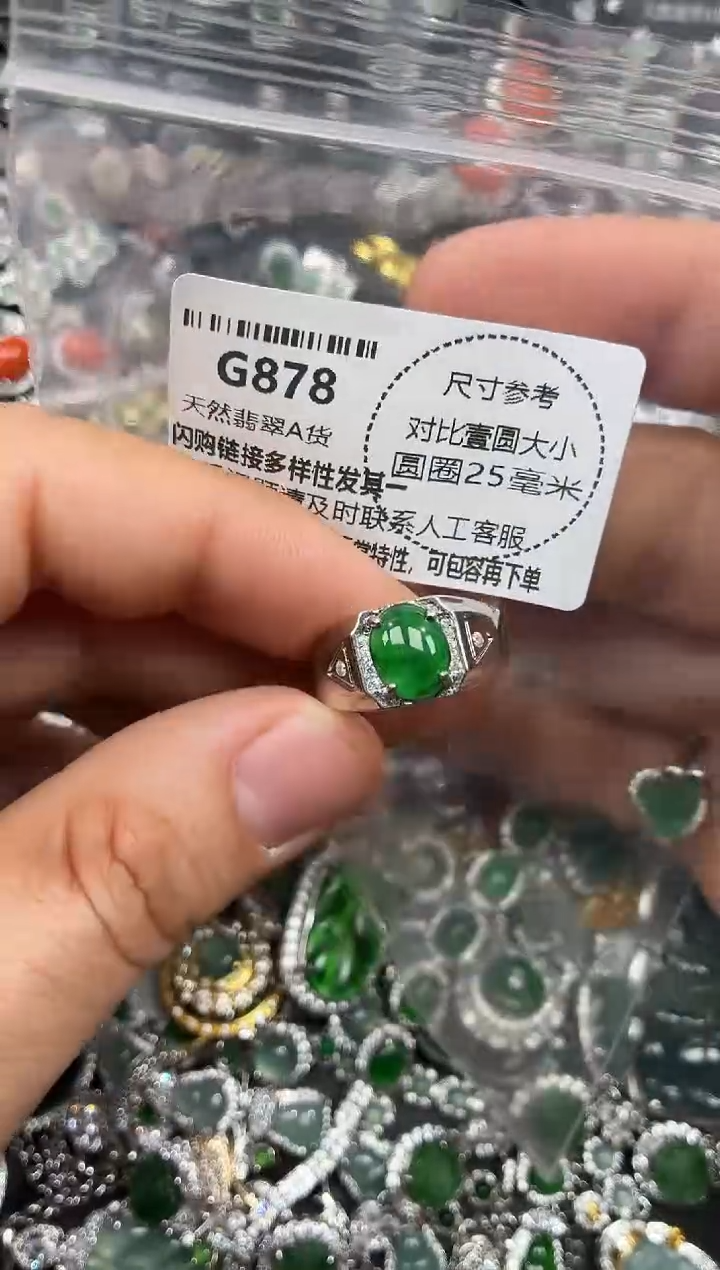 颈饰未镶嵌翡翠G878戒指