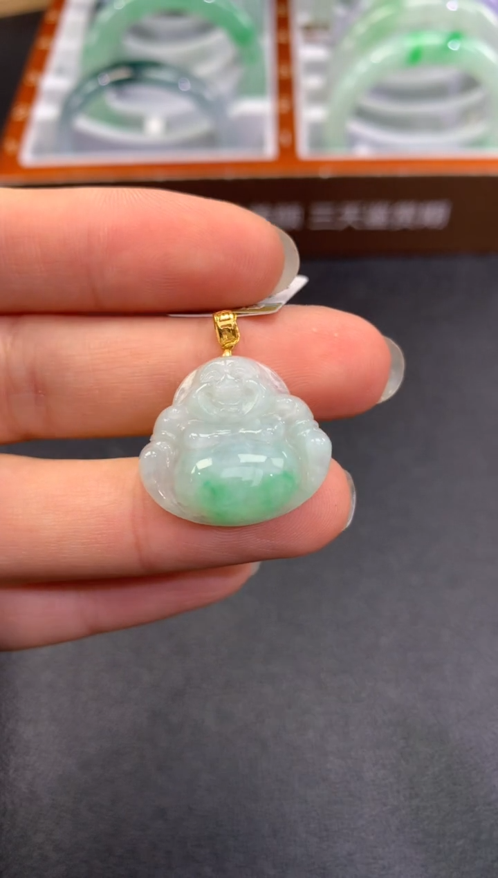 【闪购商品】翡翠颈饰18K金镶嵌              