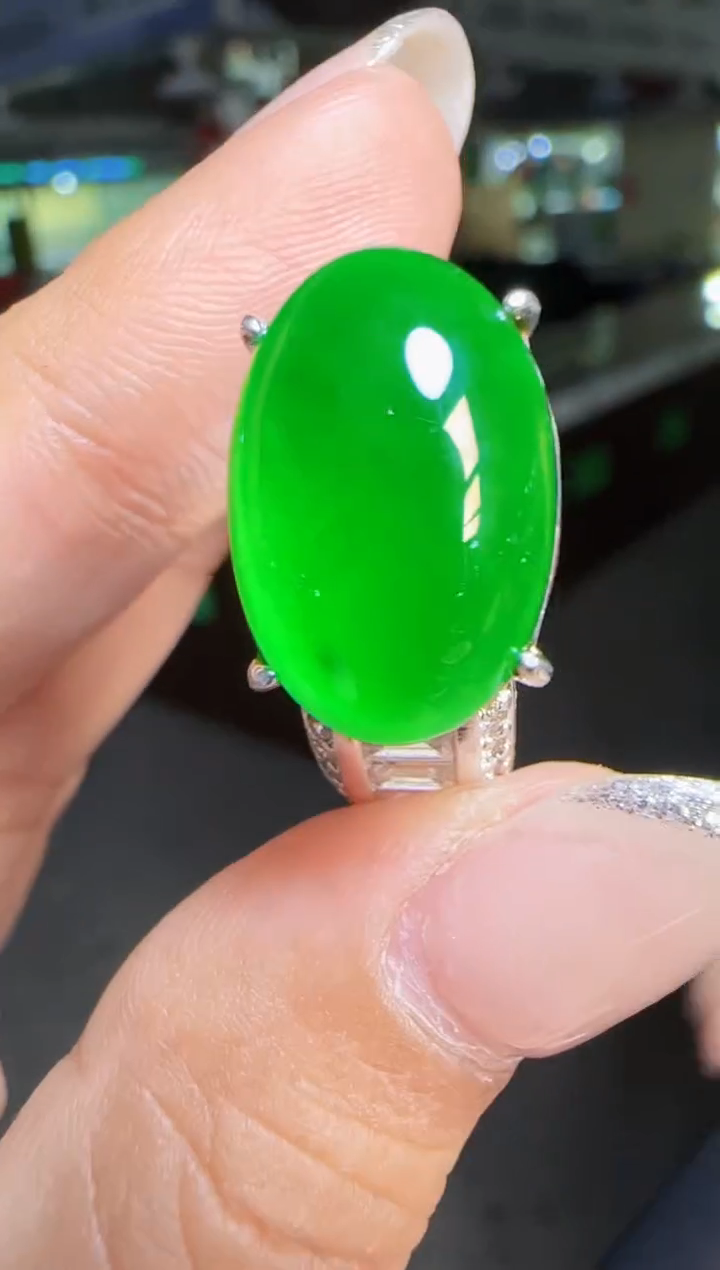 未镶嵌定制翡翠翡翠戒指123