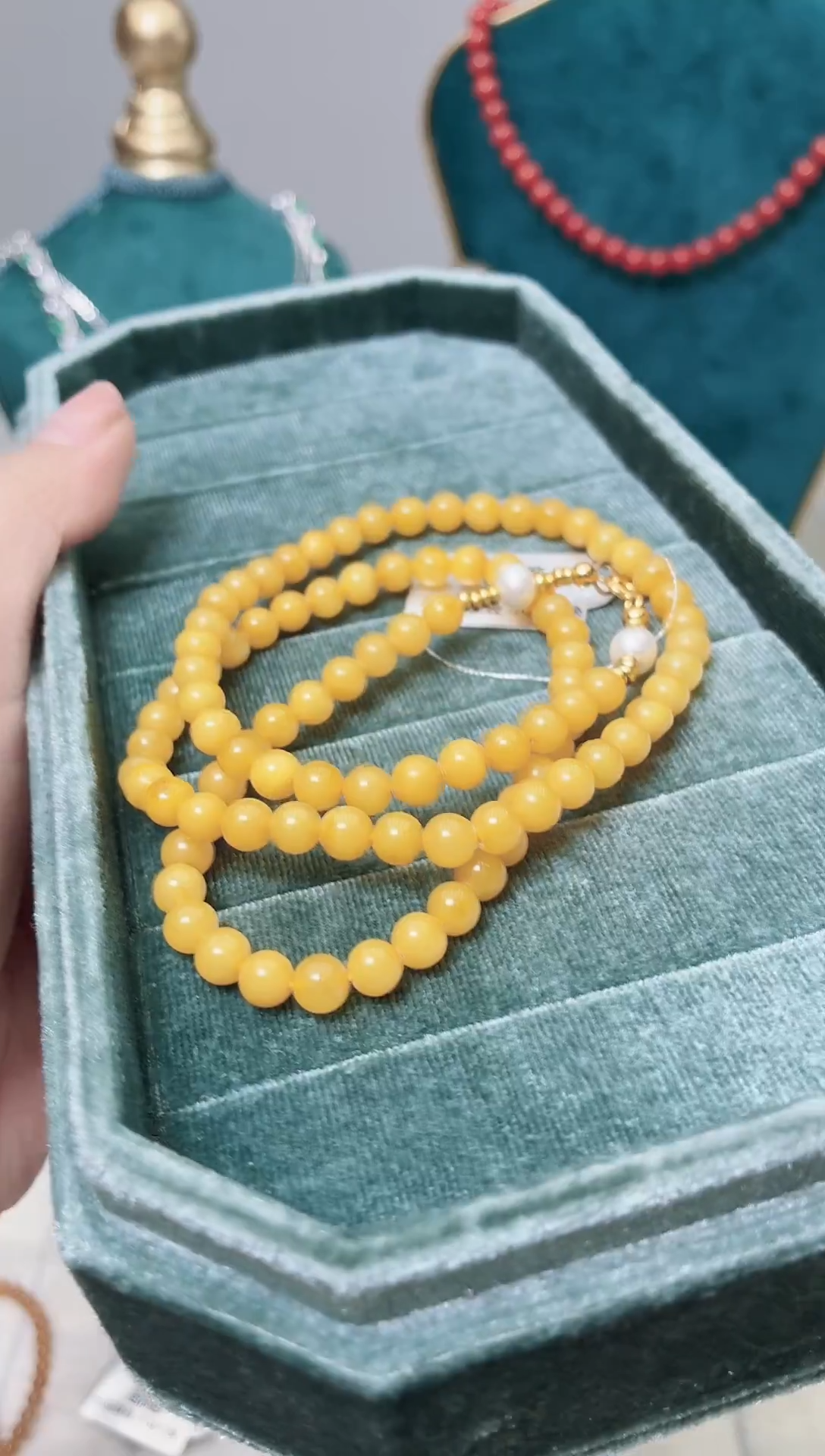 蜜蜡项链银S925镶嵌216BJ1225产品一个（多样性）