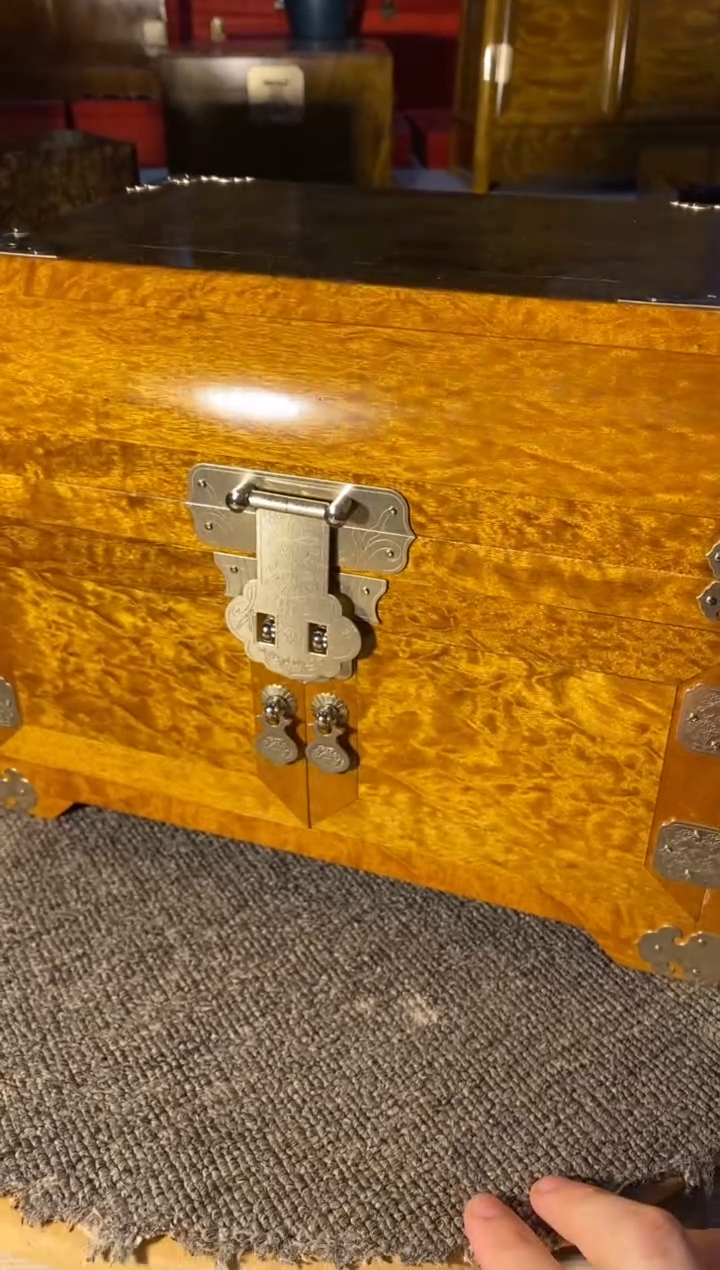 【闪购商品】金丝楠木艺金丝楠首饰盒F32