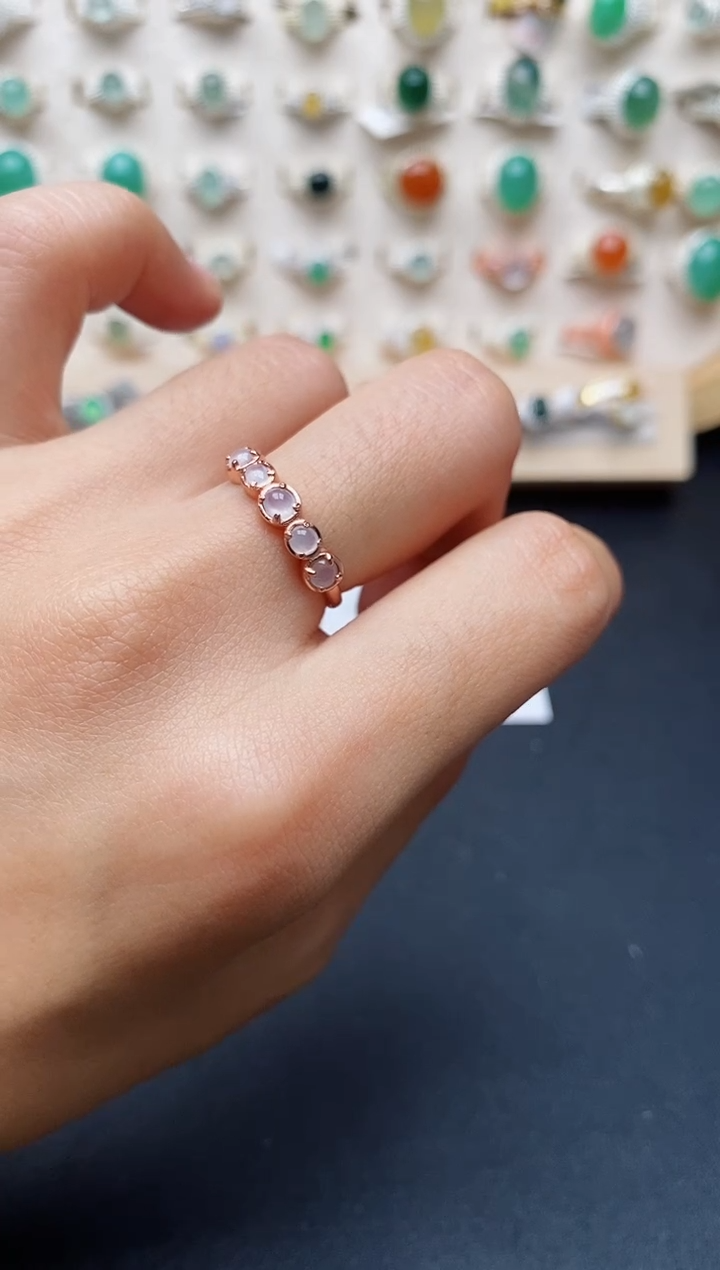 【闪购商品】翡翠戒指银S925镶嵌缅甸翡翠