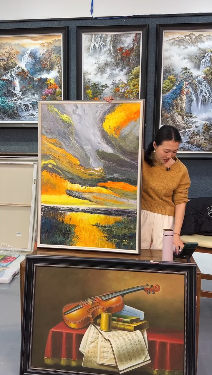 【闪购商品】油画45号 70*100 抽象-手绘油画