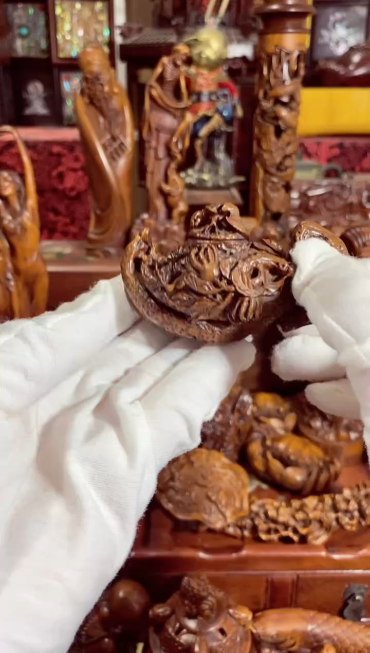 小叶黄杨小件佛手壶