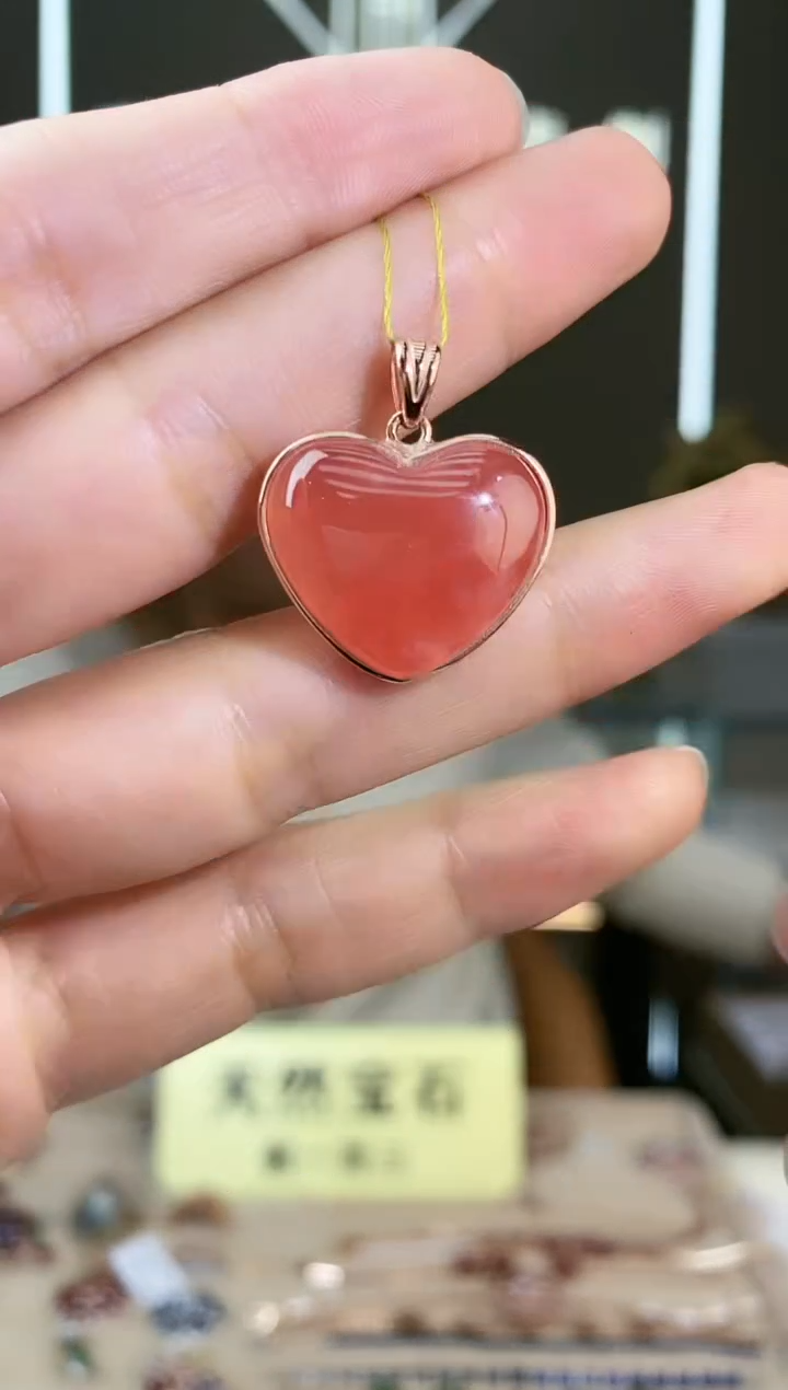 【闪购商品】菱锰矿（红纹石）颈饰银S925镶嵌颈饰