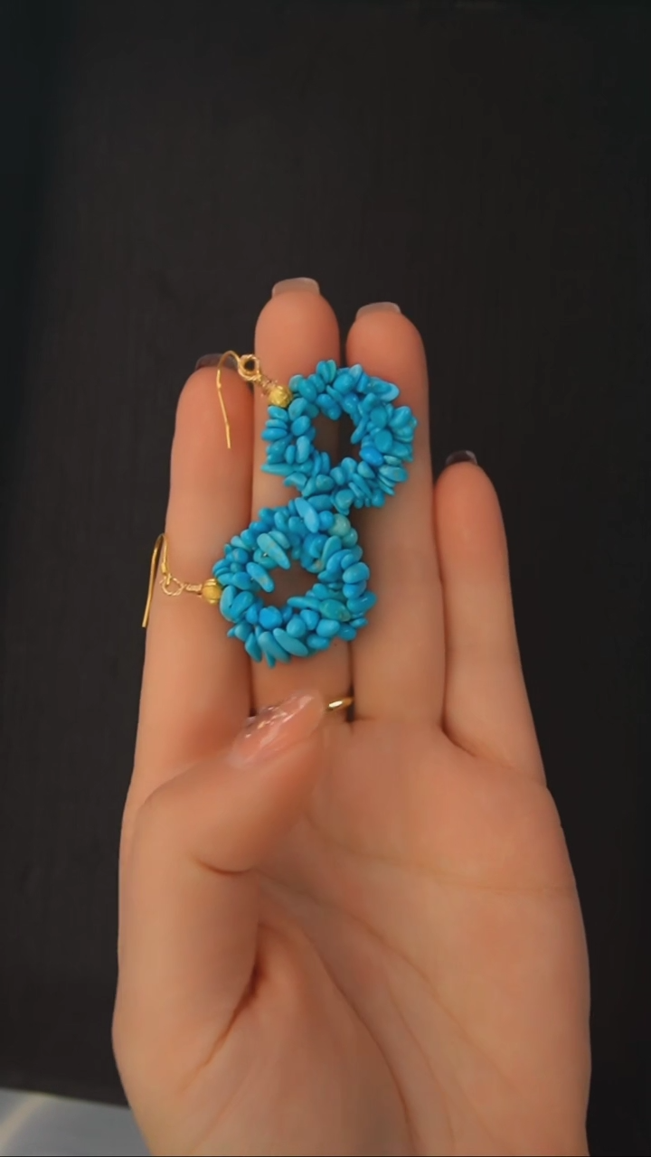 【闪购商品】绿松石耳环银S925镶嵌发货一件