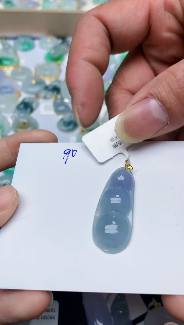 【闪购商品】翡翠颈饰18K金镶嵌天然翡翠A货