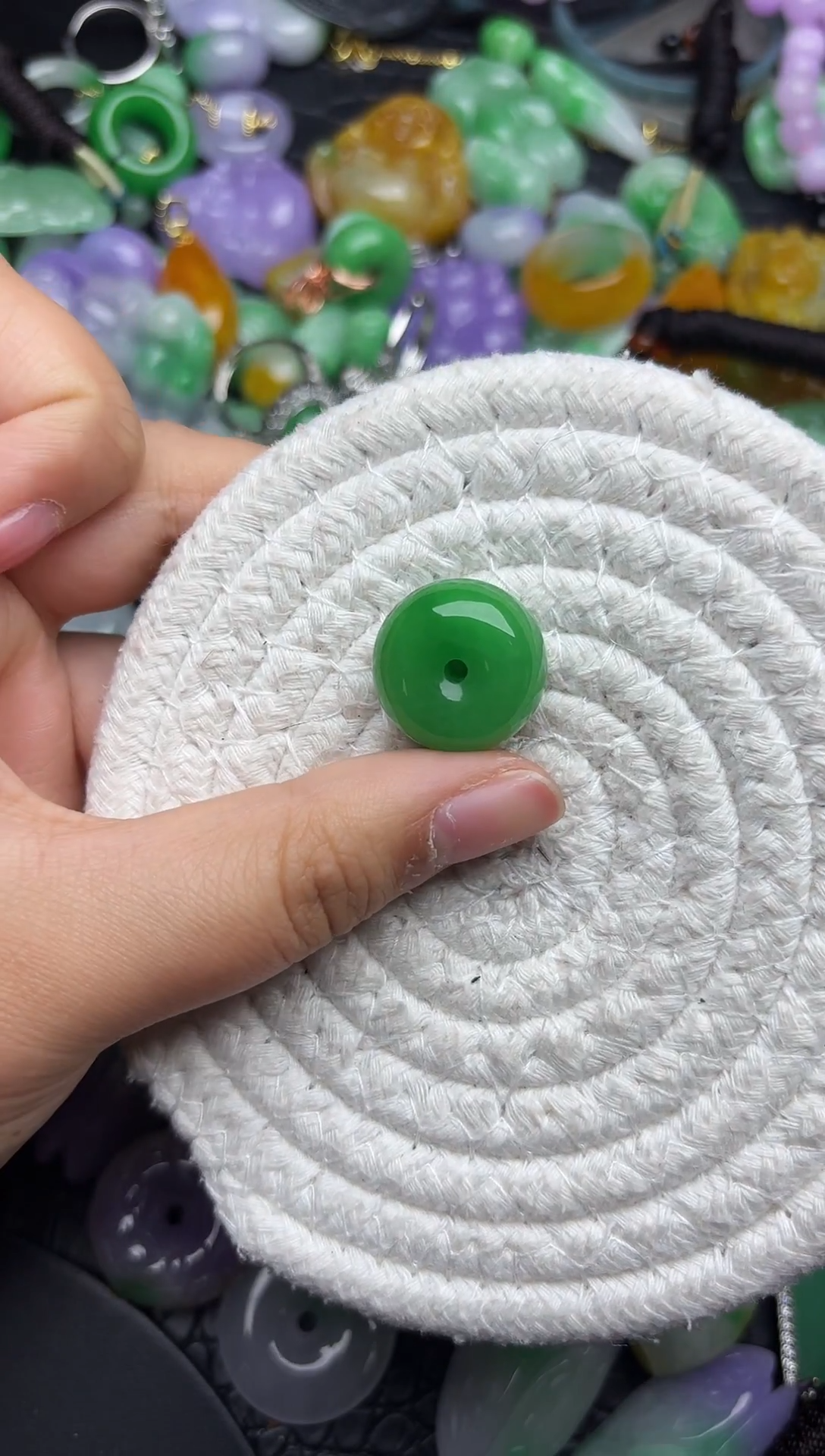颈饰未镶嵌翡翠缅甸翡翠吊坠