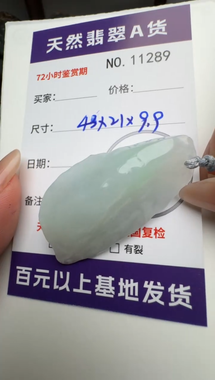 【闪购商品】翡翠颈饰未镶嵌原石11289