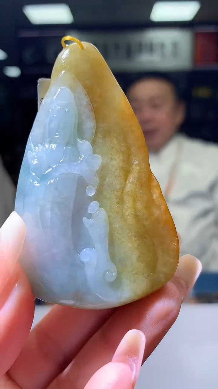 【闪购商品】定制翡翠未镶嵌1080xx-毛货挂件30