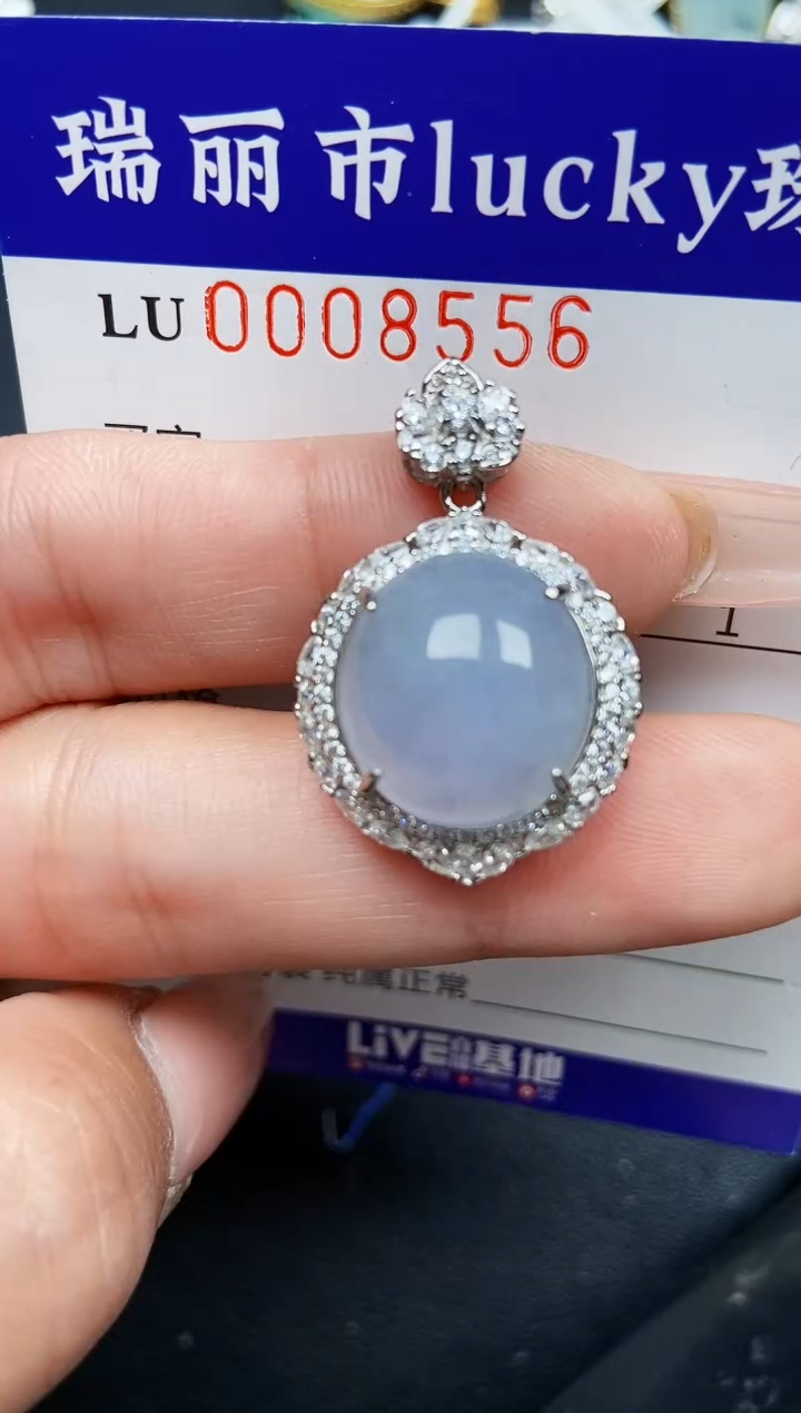 【闪购商品】翡翠颈饰银S925镶嵌8556
