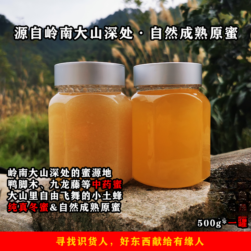 岭南深山土蜂蜜冬蜜&天然纯正酿造原蜜&真蜂蜜#成熟500g*1罐