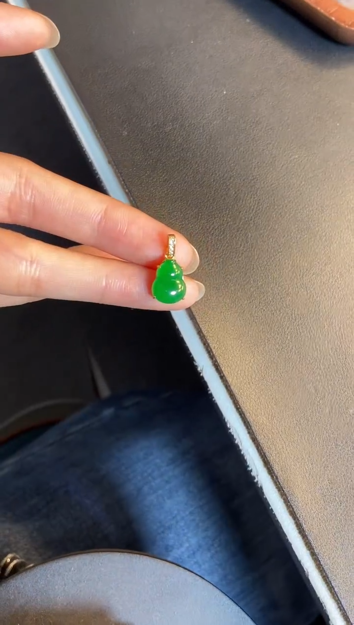 吊坠(不含链)银S925镶嵌翡翠1