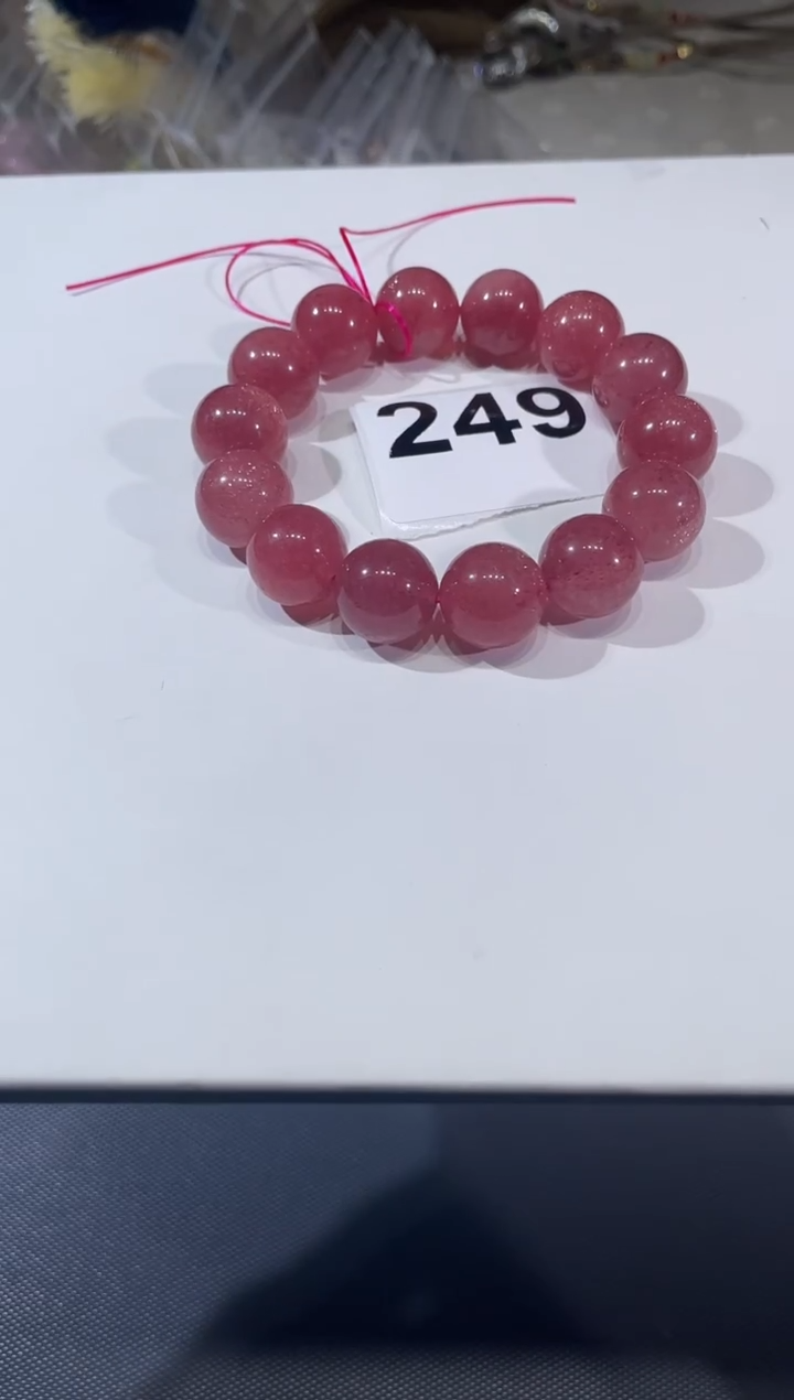 未镶嵌手链石英质玉A249 草莓晶 15
