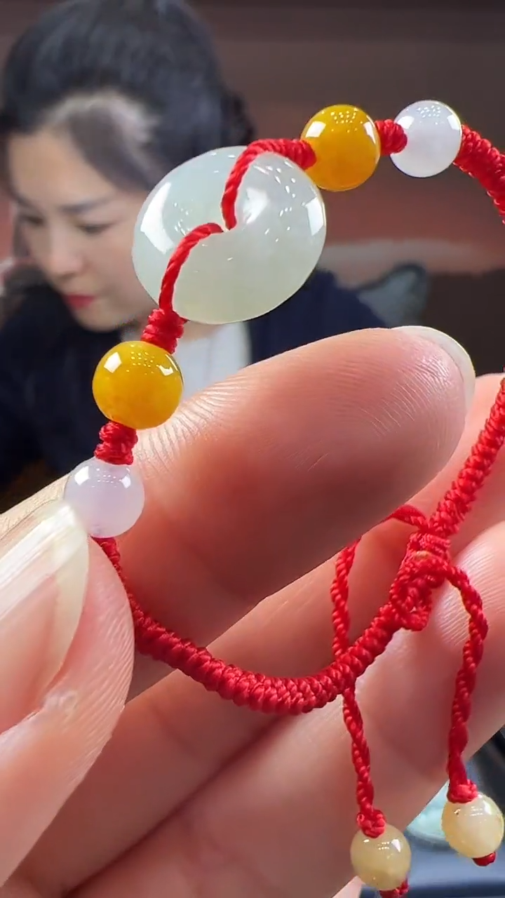 未镶嵌挂件翡翠儿童手绳